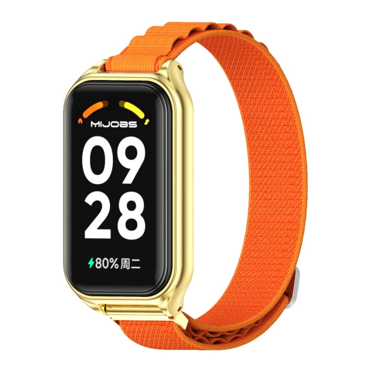 For Redmi Band 2 Mijobs Metal Shell Nylon Breathable Watch Band
