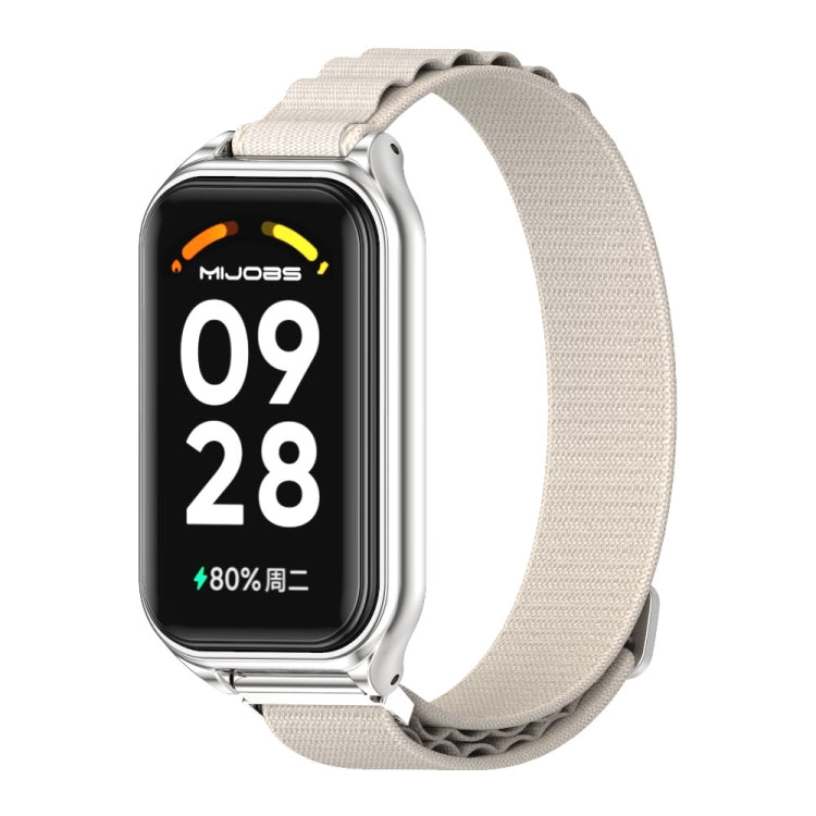 For Redmi Band 2 Mijobs Metal Shell Nylon Breathable Watch Band