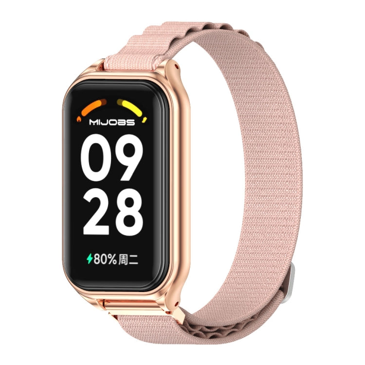 For Redmi Band 2 Mijobs Metal Shell Nylon Breathable Watch Band