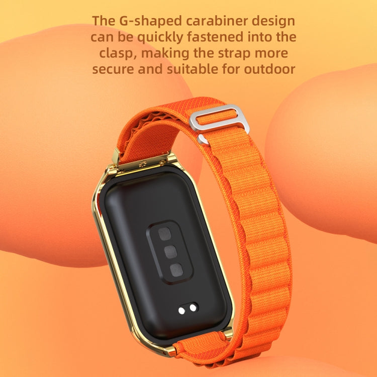 For Redmi Band 2 Mijobs Metal Shell Nylon Breathable Watch Band