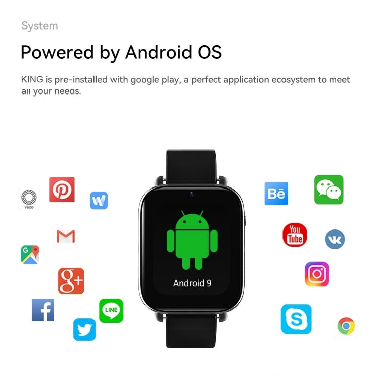 Z20 1.75 inch Screen 4G LTE Smart Watch Android 9 OS 4GB+128GB - Black