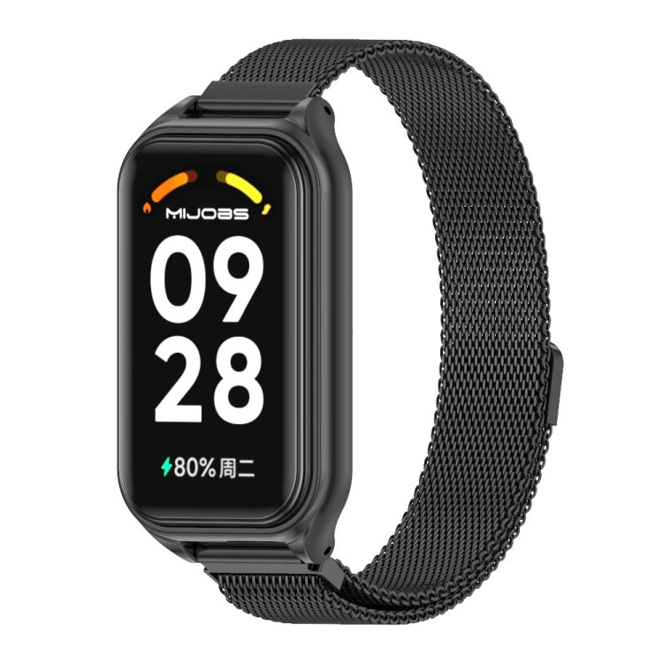 For Redmi Band 2 Mijobs Metal Shell + Milan Magnetic Metal Watch Band