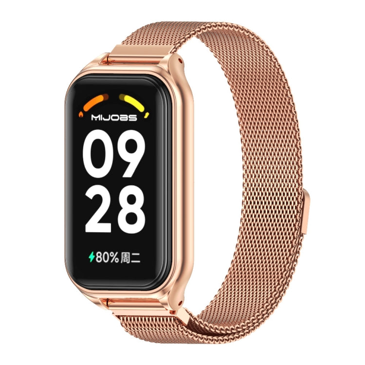 For Redmi Band 2 Mijobs Metal Shell + Milan Magnetic Metal Watch Band