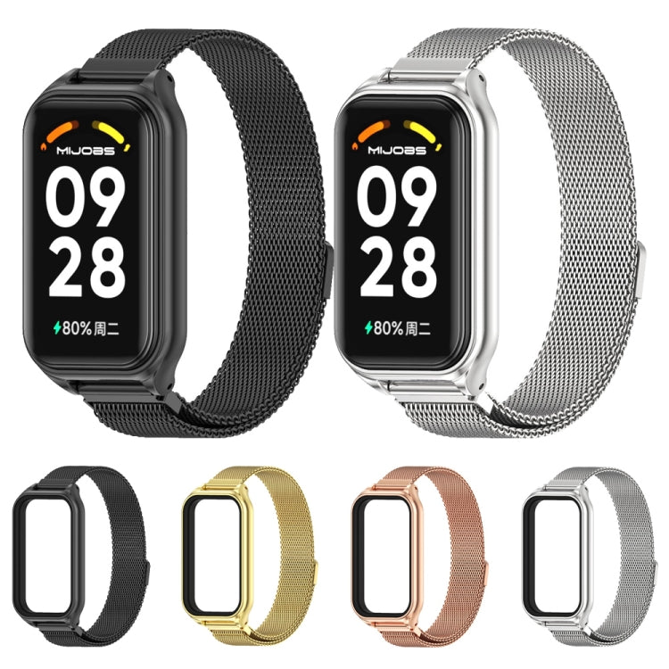For Redmi Band 2 Mijobs Metal Shell + Milan Magnetic Metal Watch Band