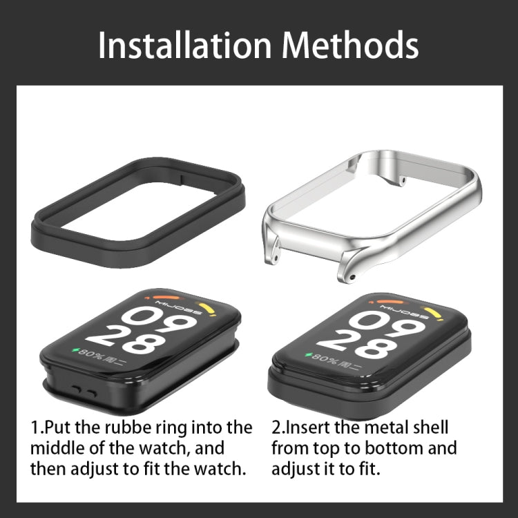 For Redmi Band 2 Mijobs Metal Shell + Milan Buckle Metal Watch Band