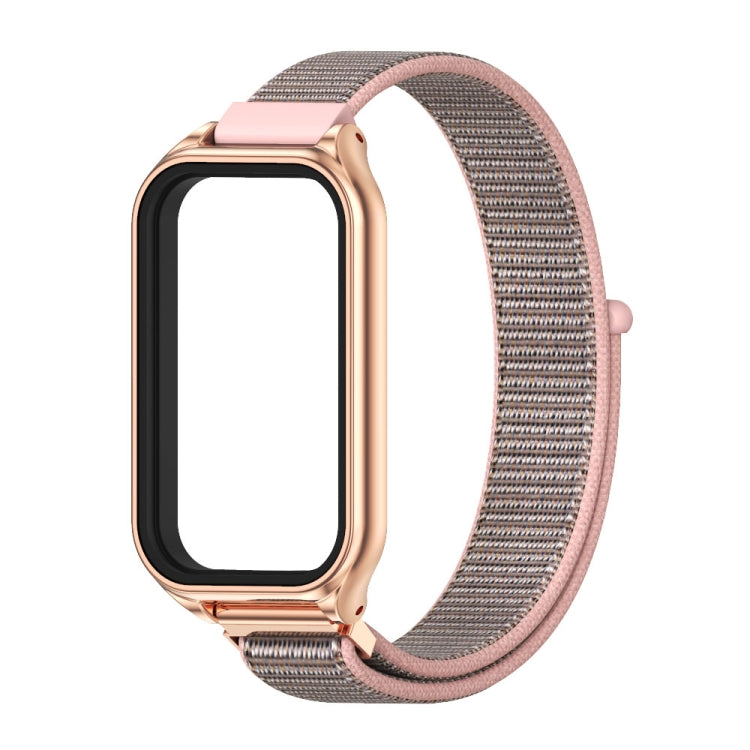For Redmi Band 2 Mijobs Metal Shell Breathable Nylon Loop Watch Band