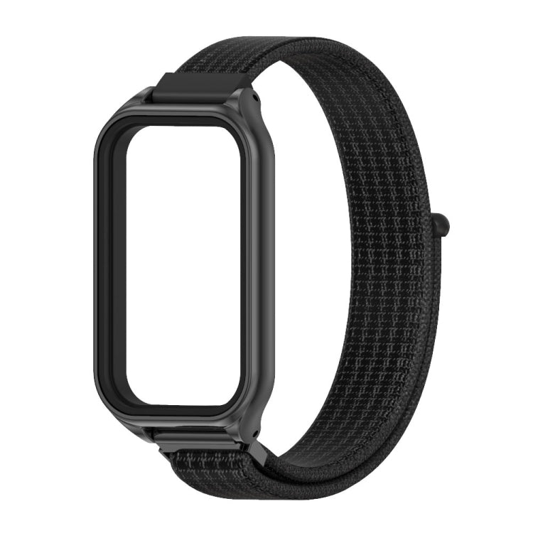 For Redmi Band 2 Mijobs Metal Shell Breathable Nylon Loop Watch Band