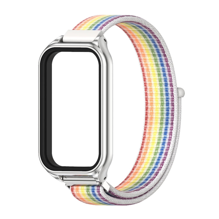 For Redmi Band 2 Mijobs Metal Shell Breathable Nylon Loop Watch Band