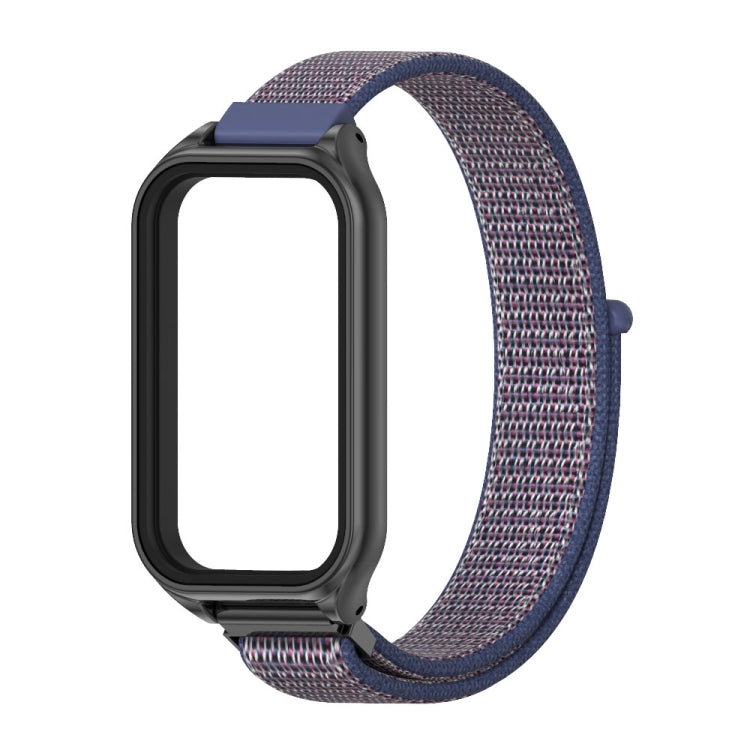 For Redmi Band 2 Mijobs Metal Shell Breathable Nylon Loop Watch Band
