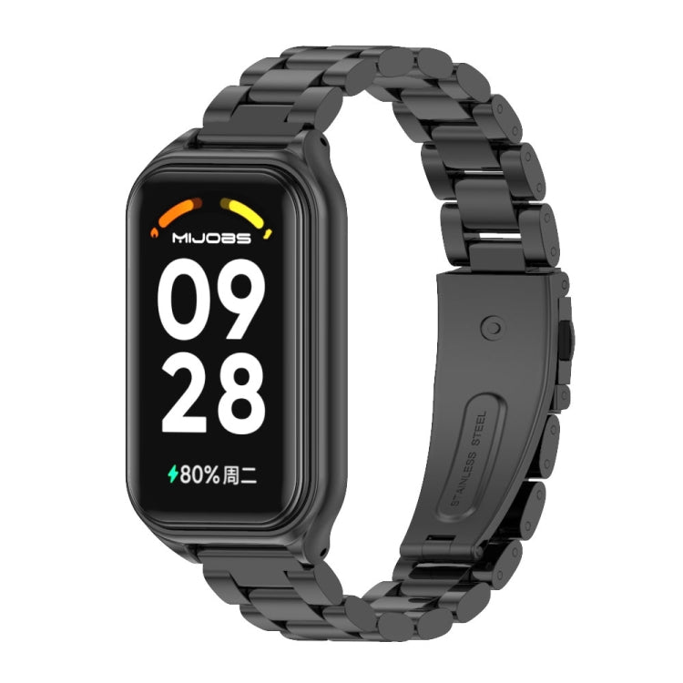 For Redmi Band 2 Mijobs Metal Shell + Three-Bead Stainless Steel Watch Band