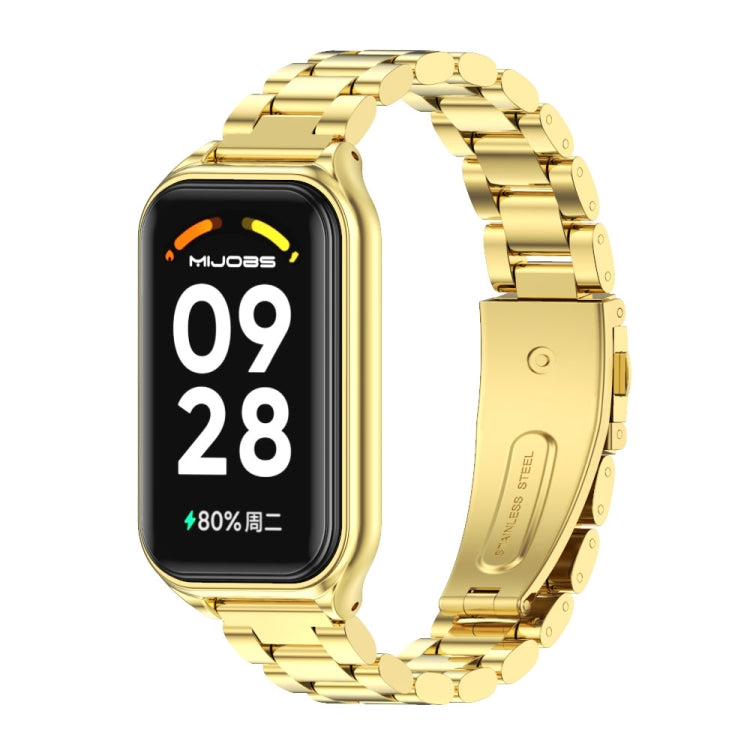 For Redmi Band 2 Mijobs Metal Shell + Three-Bead Stainless Steel Watch Band