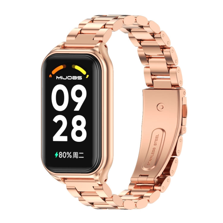For Redmi Band 2 Mijobs Metal Shell + Three-Bead Stainless Steel Watch Band