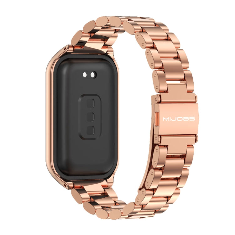 For Redmi Band 2 Mijobs Metal Shell + Three-Bead Stainless Steel Watch Band