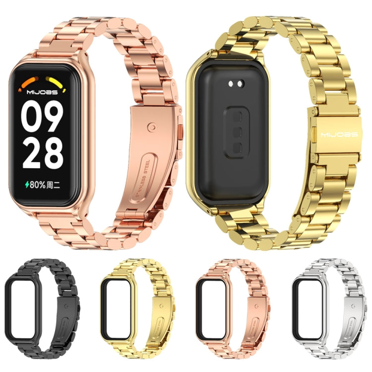 For Redmi Band 2 Mijobs Metal Shell + Three-Bead Stainless Steel Watch Band