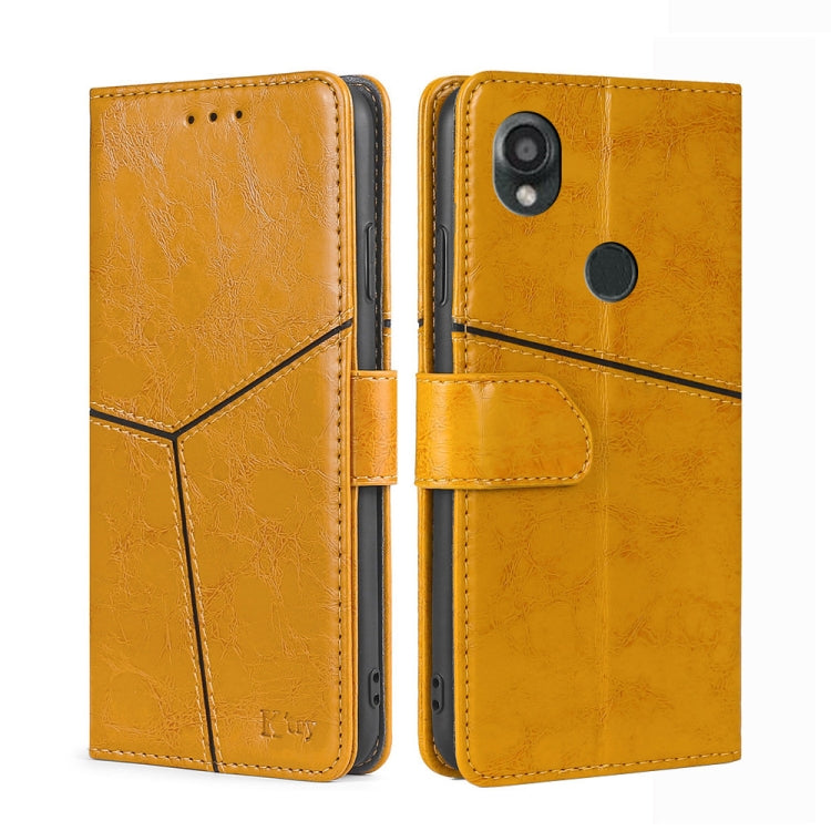 For Kyocera Digno SX3-KYG02 Geometric Stitching Leather Phone Case