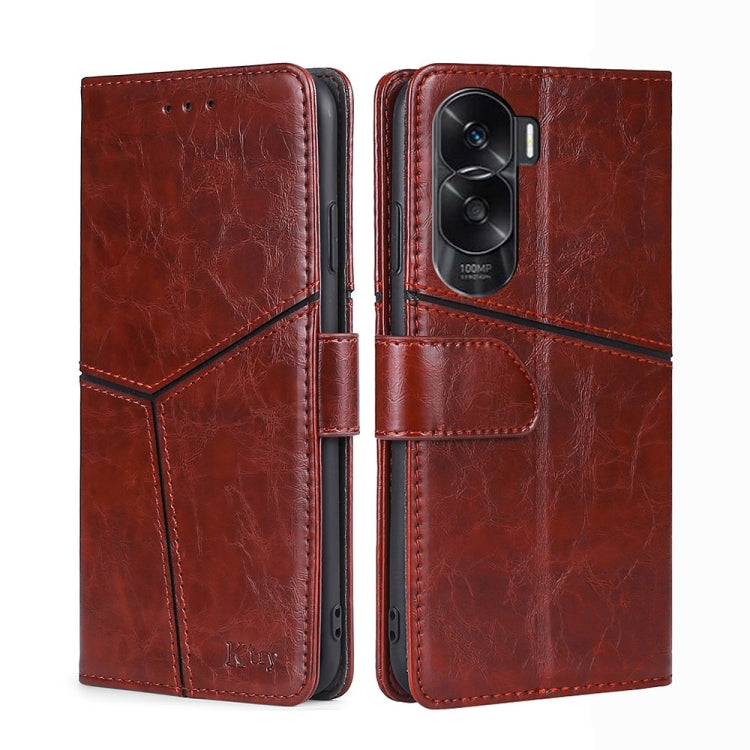 For Honor X50i 5G Geometric Stitching Leather Phone Case