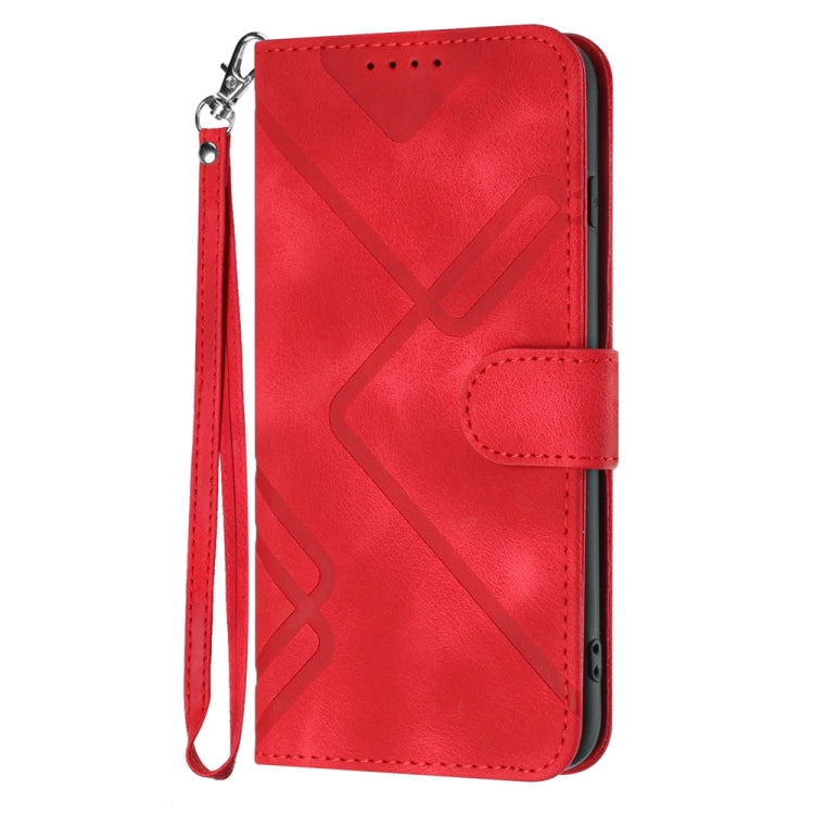 For Motorola Edge 50 Pro Line Pattern Skin Feel Leather Phone Case