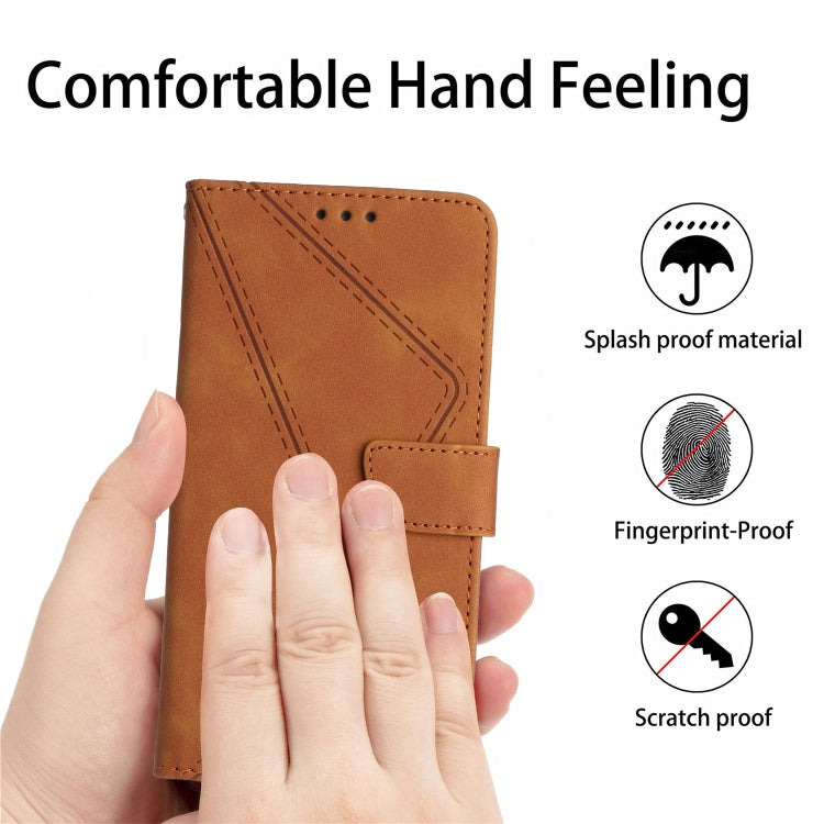 For Motorola Moto G85 5G Stitching Embossed Leather Phone Case
