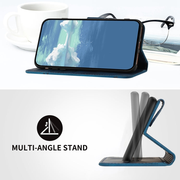 For OPPO A60 Line Pattern Skin Feel Leather Phone Case