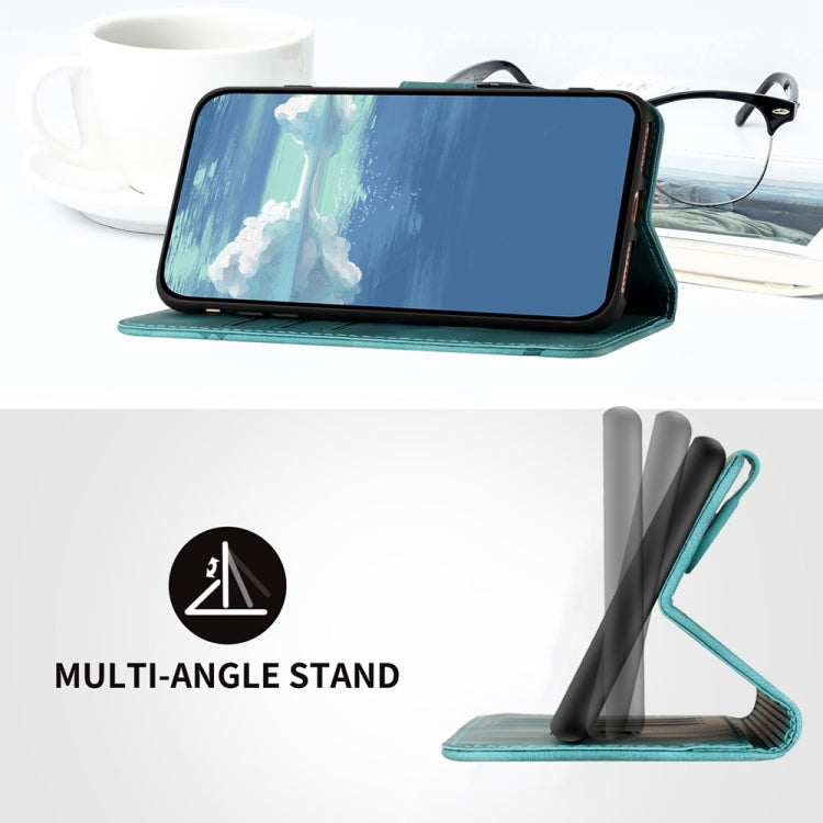 For OPPO A60 Line Pattern Skin Feel Leather Phone Case