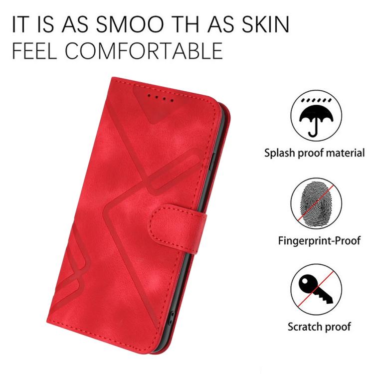 For OPPO A5 Pro 5G Line Pattern Skin Feel Leather Phone Case