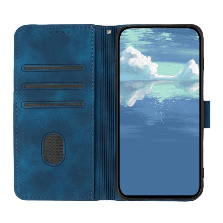 For OPPO Find X9 Line Pattern Skin Feel Leather Phone Case