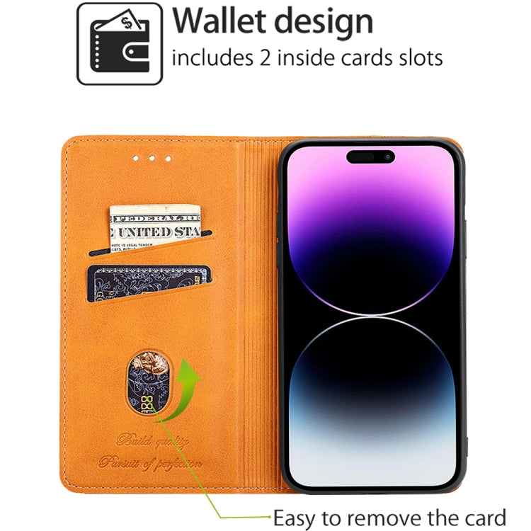 For Samsung Galaxy M55 5G Cow Texture Magnetic Leather Phone Case