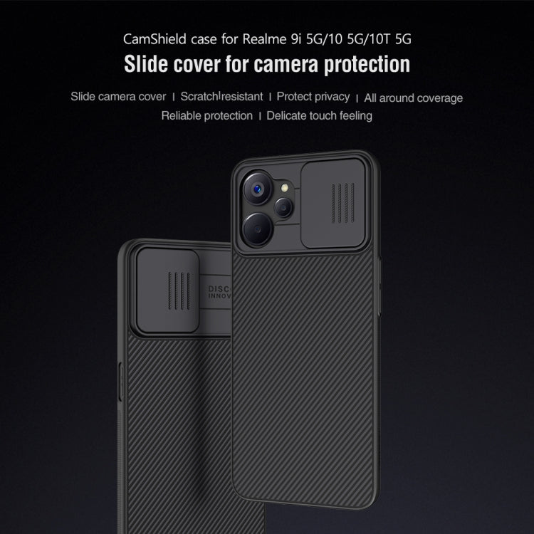 For Realme 9i 5G / 10 5G / 10T 5G NILLKIN Black Mirror Series Camshield PC Phone Case
