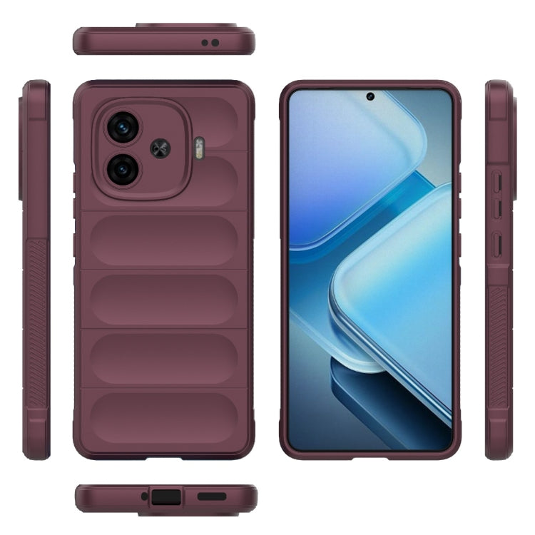 For vivo iQOO Z9 Turbo 5G Magic Shield TPU + Flannel Phone Case