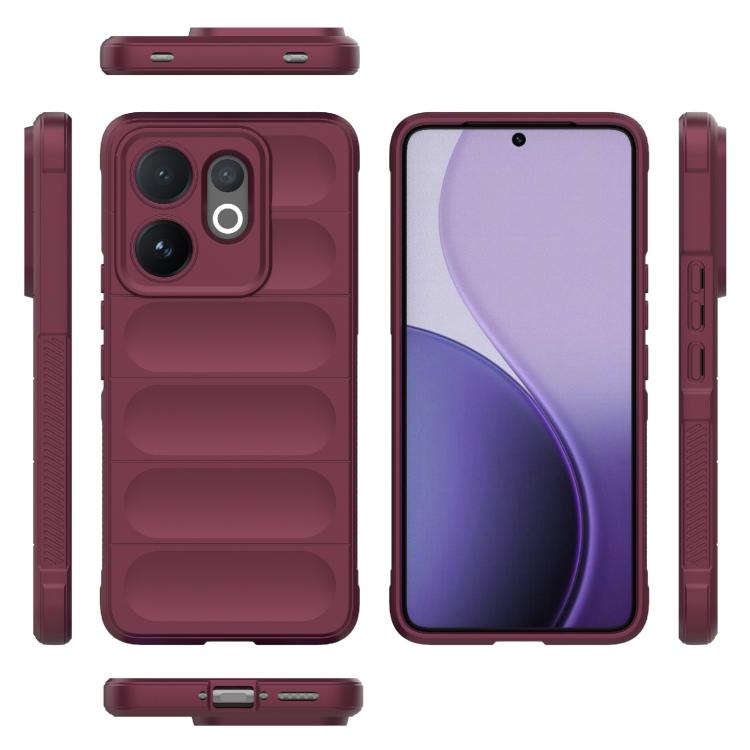 For vivo V60 5G Global Magic Shield TPU + Flannel Phone Case