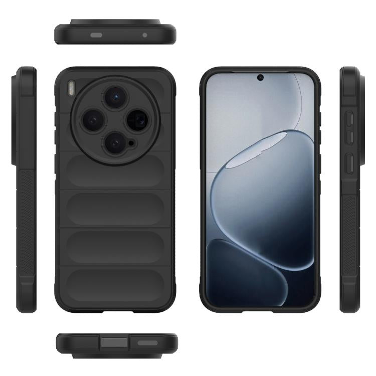 For vivo X300 5G Magic Shield TPU + Flannel Phone Case