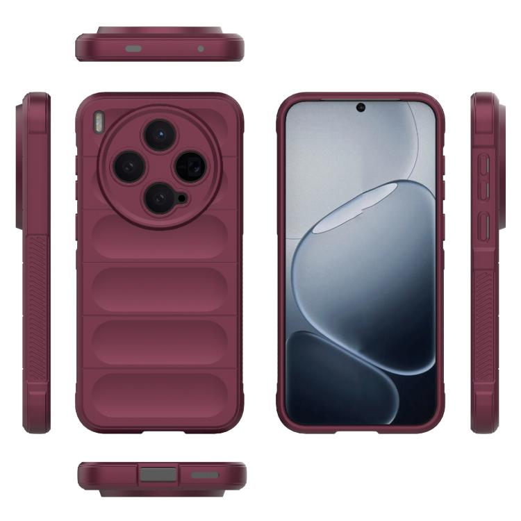 For vivo X300 5G Magic Shield TPU + Flannel Phone Case