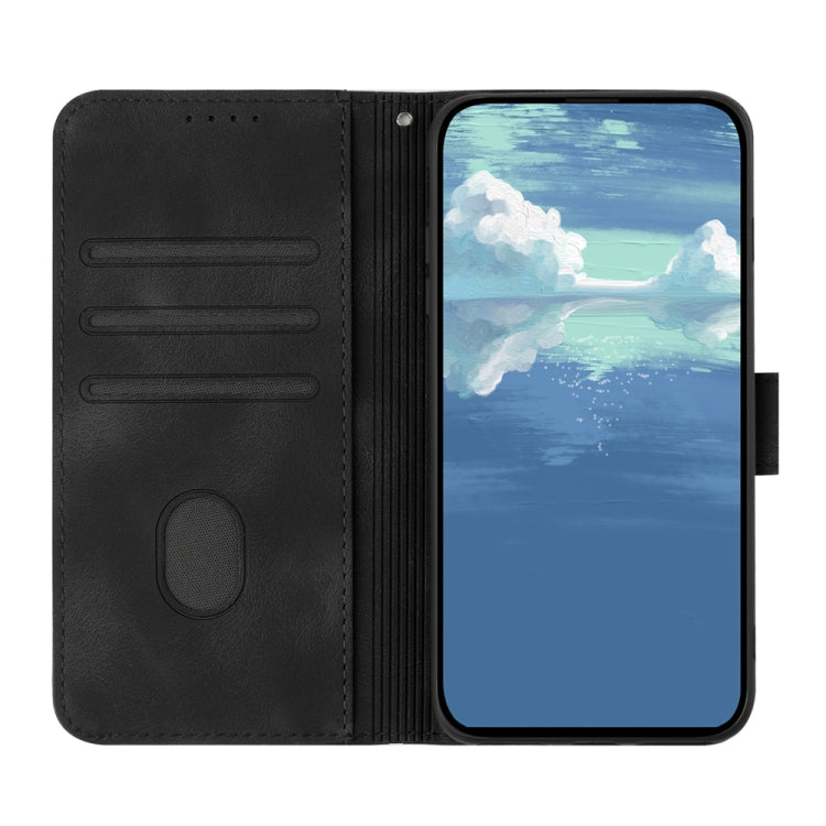 For Realme C63 / C61 Global Line Pattern Skin Feel Leather Phone Case