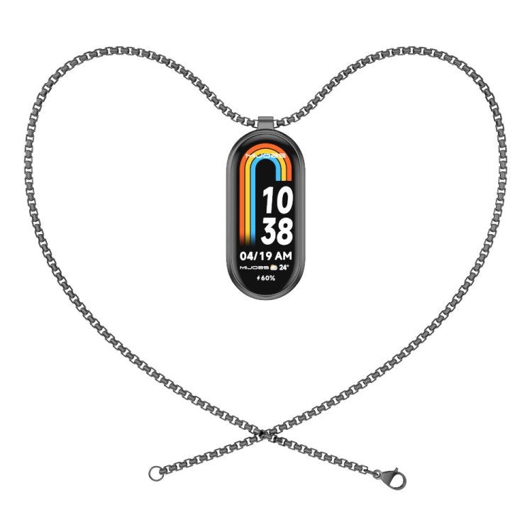 For Xiaomi Mi Band 8 Mijobs Metal Pendant Stainless Steel Watch Necklace