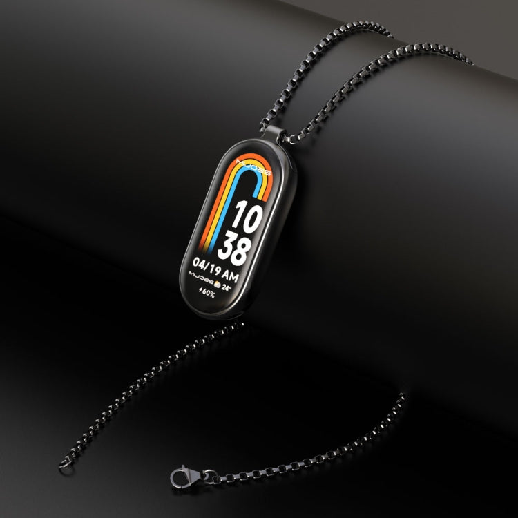 For Xiaomi Mi Band 8 Mijobs Metal Pendant Stainless Steel Watch Necklace