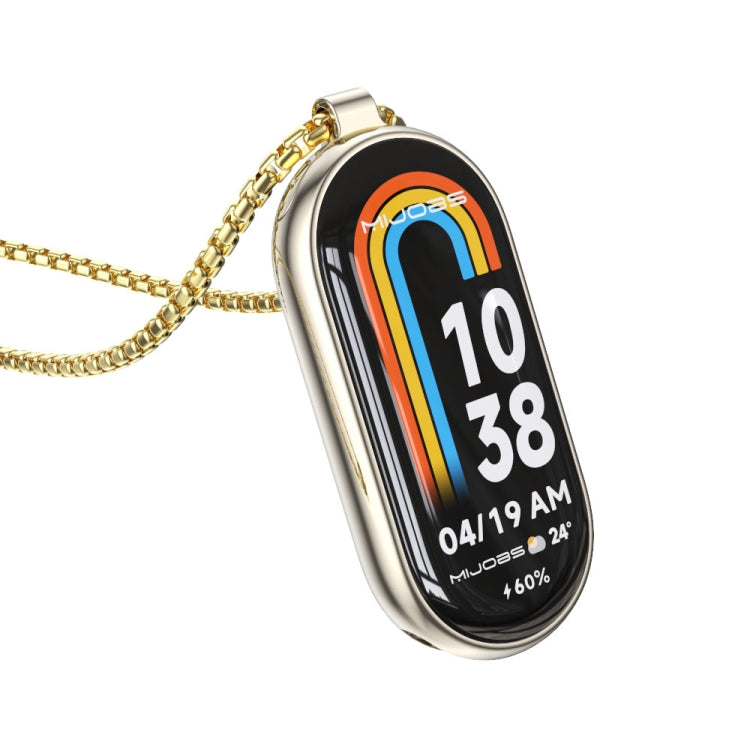For Xiaomi Mi Band 8 Mijobs Metal Pendant Stainless Steel Watch Necklace