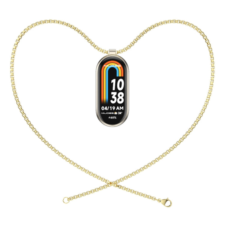 For Xiaomi Mi Band 8 Mijobs Metal Pendant Stainless Steel Watch Necklace