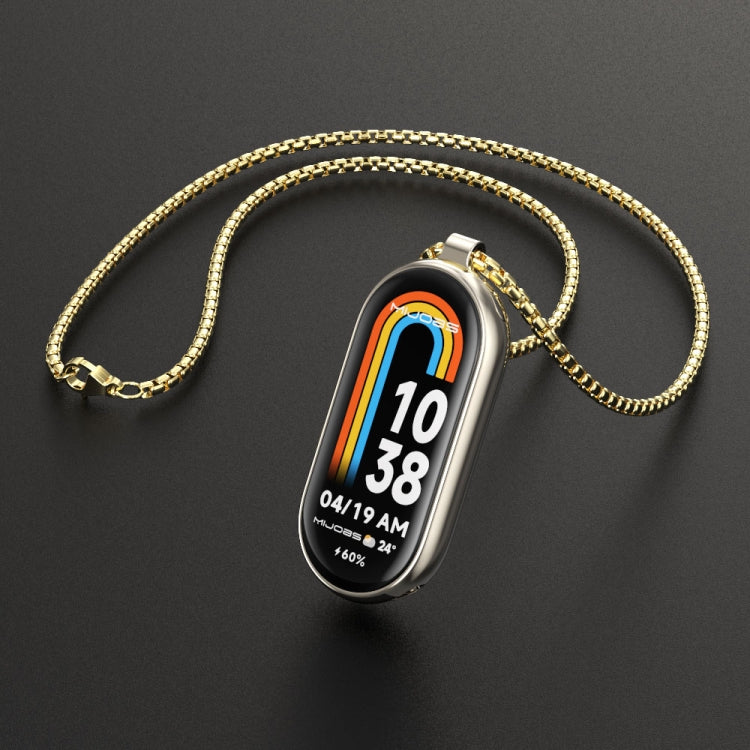 For Xiaomi Mi Band 8 Mijobs Metal Pendant Stainless Steel Watch Necklace