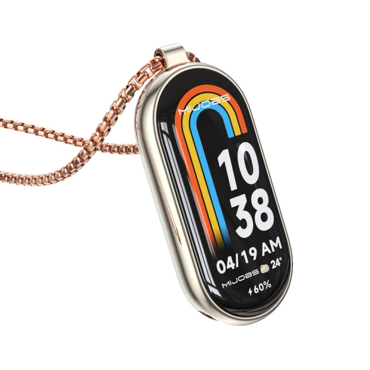 For Xiaomi Mi Band 8 Mijobs Metal Pendant Stainless Steel Watch Necklace