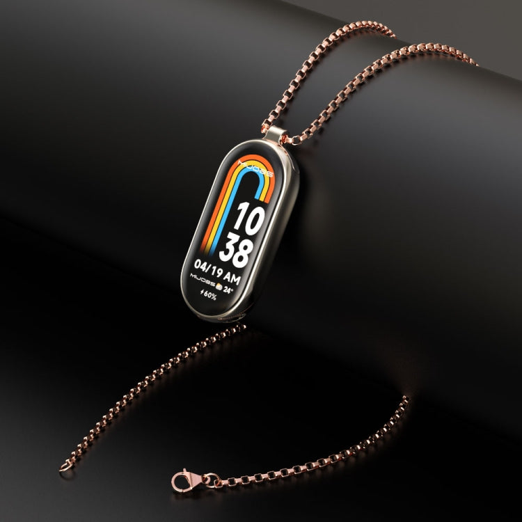 For Xiaomi Mi Band 8 Mijobs Metal Pendant Stainless Steel Watch Necklace