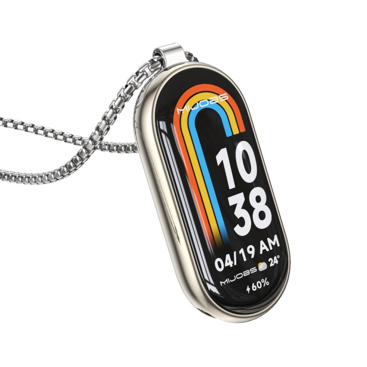 For Xiaomi Mi Band 8 Mijobs Metal Pendant Stainless Steel Watch Necklace