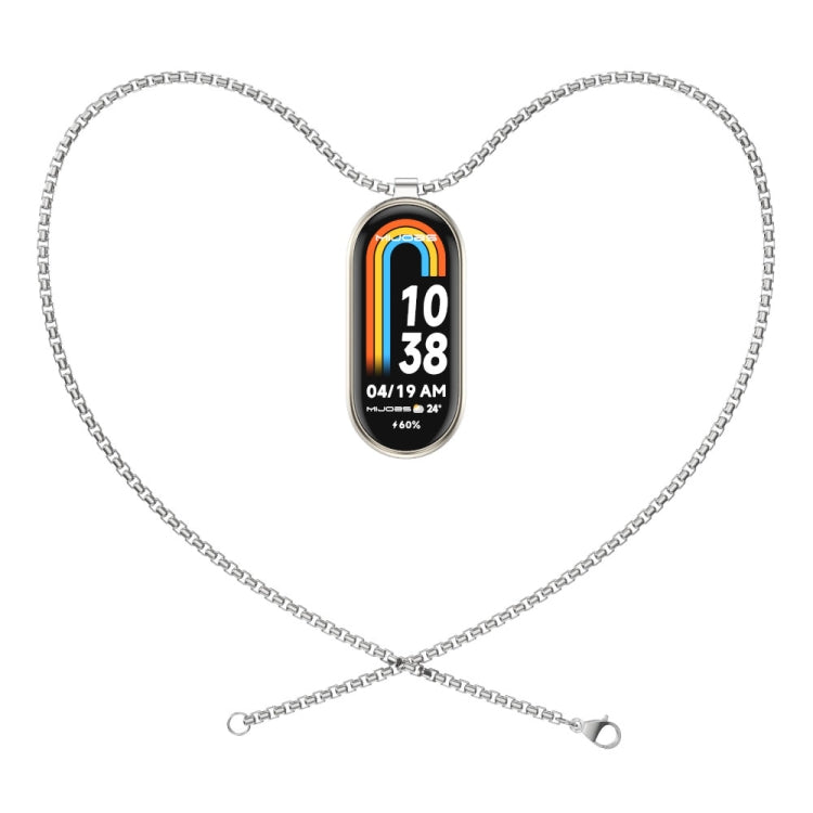 For Xiaomi Mi Band 8 Mijobs Metal Pendant Stainless Steel Watch Necklace
