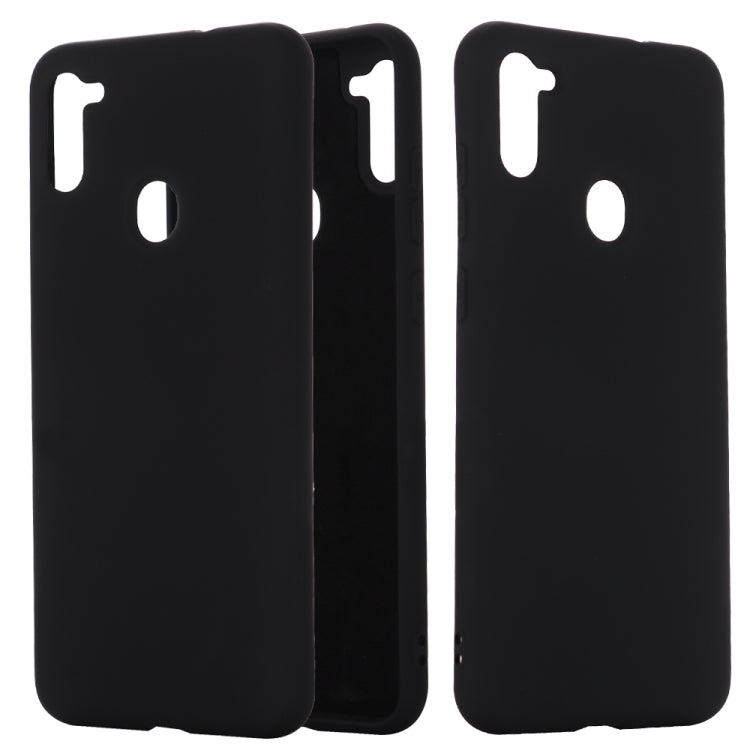 For Samsung Galaxy M11/A11 EU Solid Color Liquid Silicone Shockproof Full Coverage Protective Case