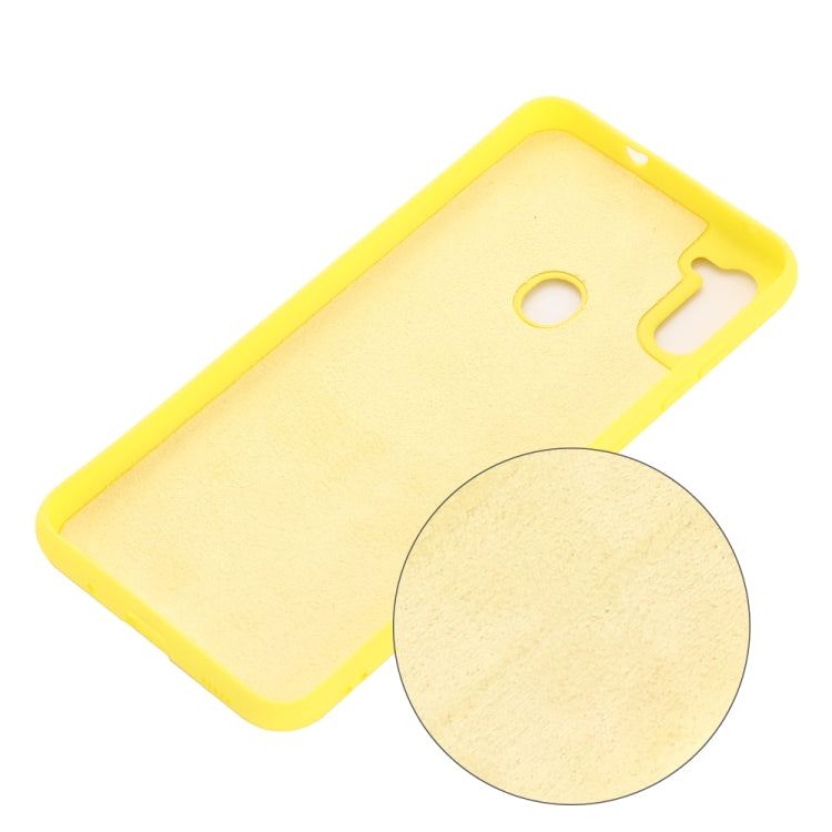 For Samsung Galaxy M11/A11 EU Solid Color Liquid Silicone Shockproof Full Coverage Protective Case