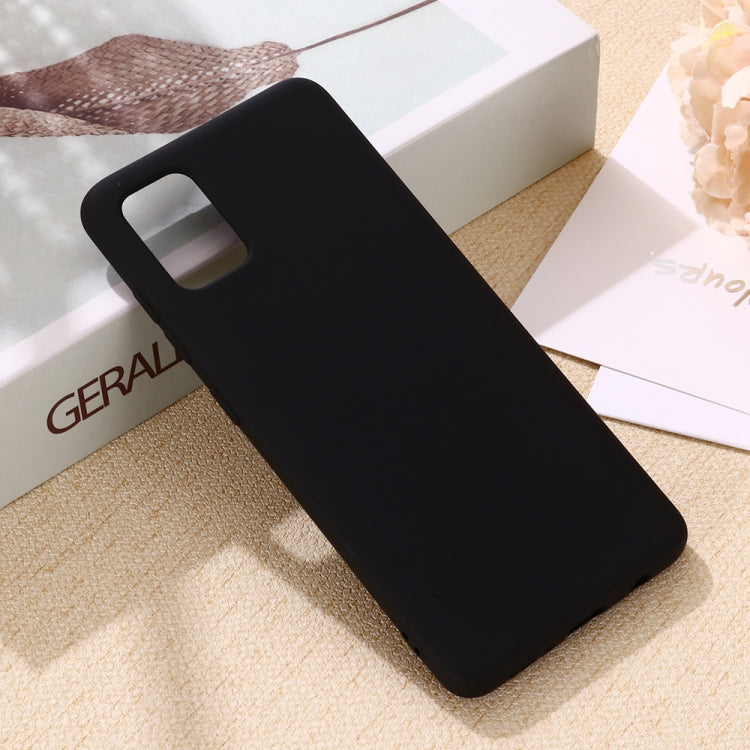 For Xiaomi Mi 10 Lite Solid Color Liquid Silicone Shockproof Full Coverage Protective Case