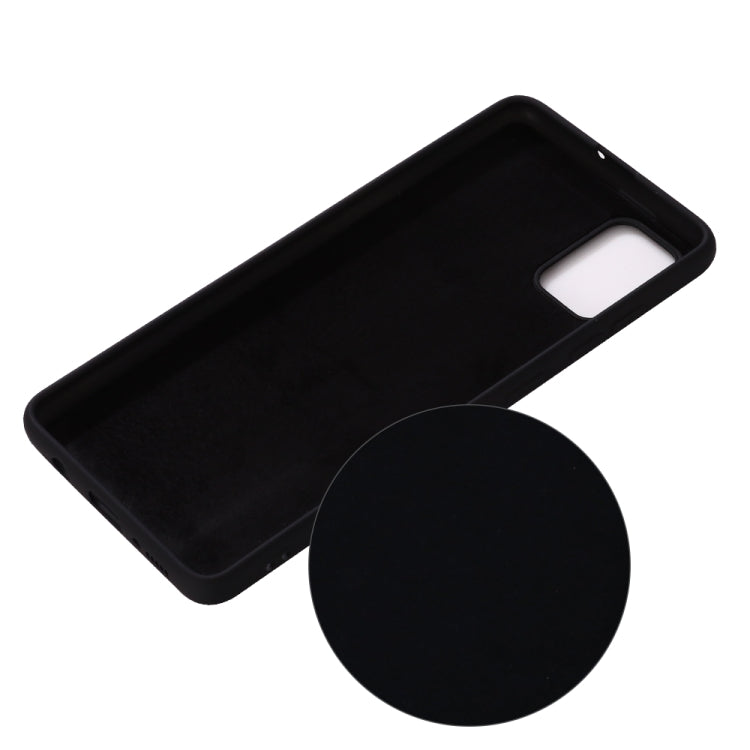 For Xiaomi Mi 10 Lite Solid Color Liquid Silicone Shockproof Full Coverage Protective Case