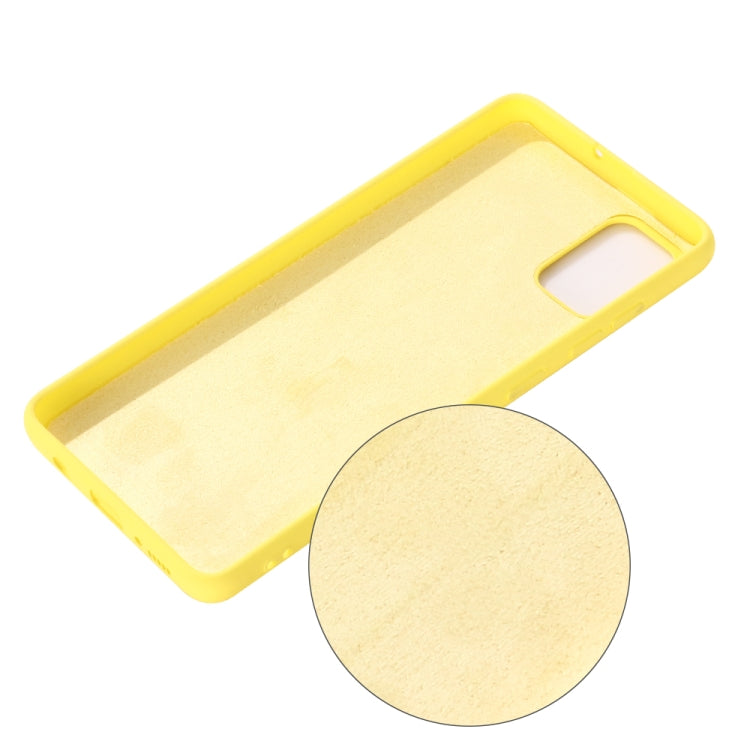 For Xiaomi Mi 10 Lite Solid Color Liquid Silicone Shockproof Full Coverage Protective Case