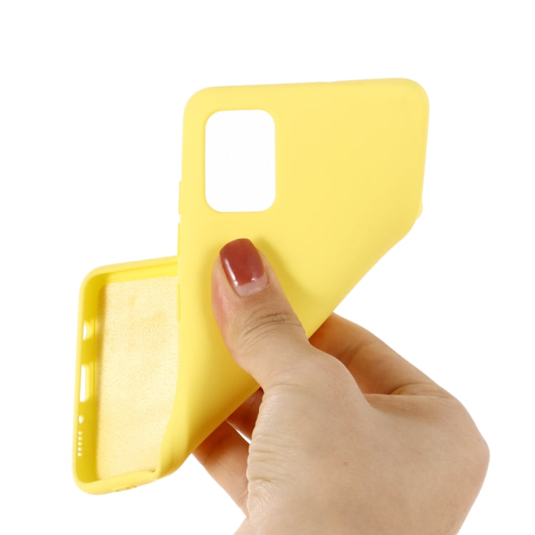 For Xiaomi Mi 10 Lite Solid Color Liquid Silicone Shockproof Full Coverage Protective Case