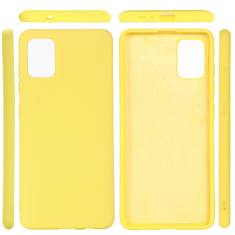 For Xiaomi Mi 10 Lite Solid Color Liquid Silicone Shockproof Full Coverage Protective Case