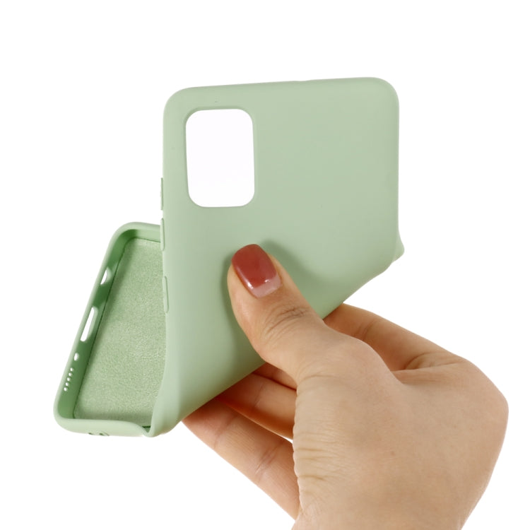 For Xiaomi Mi 10 Lite Solid Color Liquid Silicone Shockproof Full Coverage Protective Case
